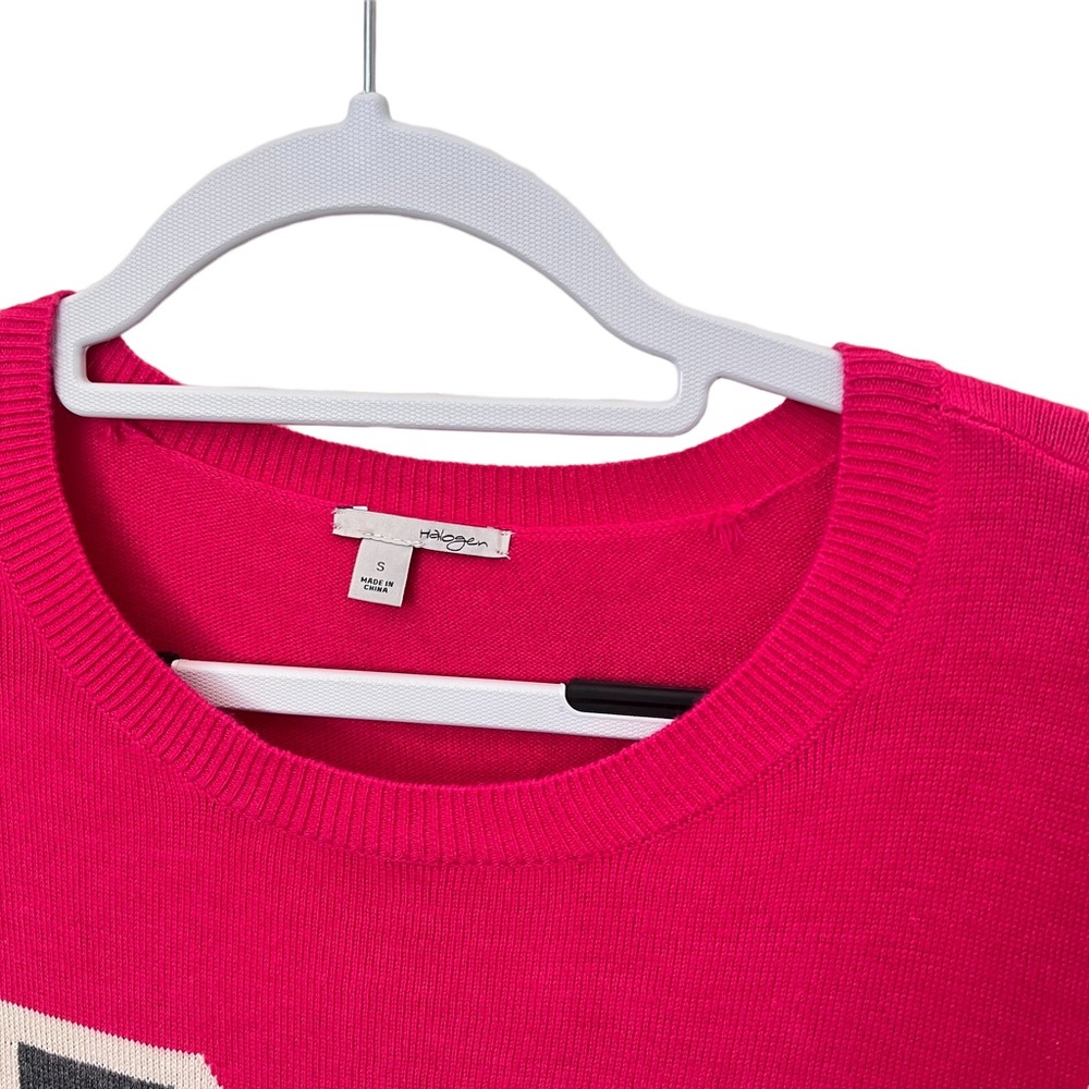 Halogen Collegiate Crew Neck Monogram Sweater - image 3